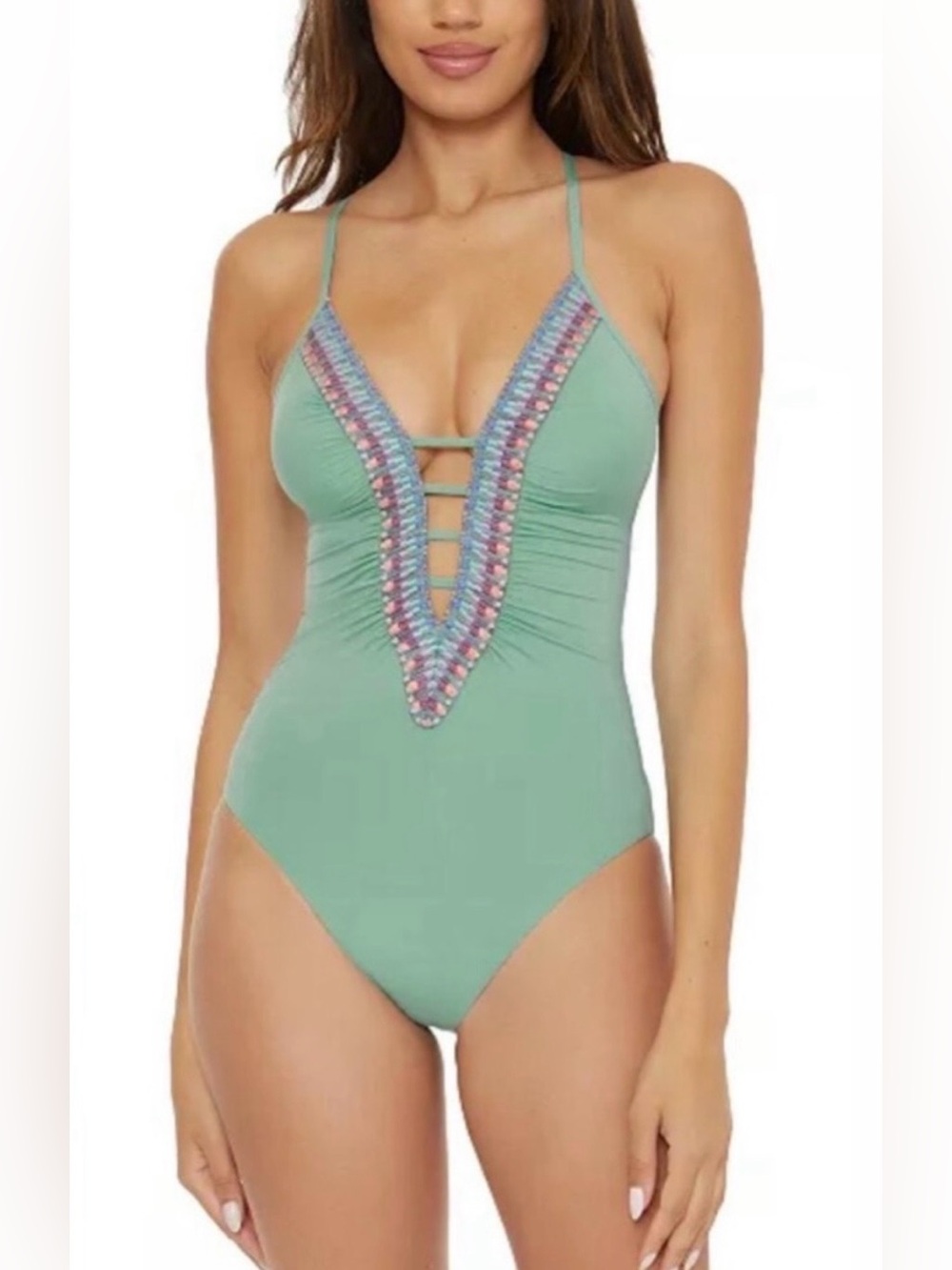 BECCA BY REBECCA Plunge Swimsuit